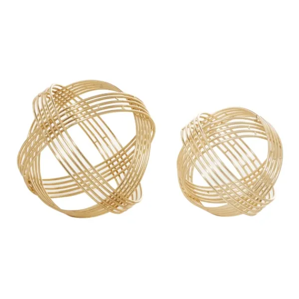 Bowl Filler-Kirkland's Home Golden Minimalist Line Orbs, Set Of 2