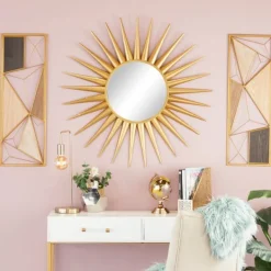 Wall Plaques-Kirkland's Home Golden Mocha Triangular Cut-Out Plaques, Set Of 2 Gold/Brown/Black