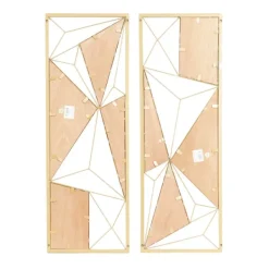 Wall Plaques-Kirkland's Home Golden Mocha Triangular Cut-Out Plaques, Set Of 2 Gold/Brown/Black