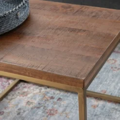 Coffee Tables-Kirkland's Home Golden Nesting 3-Pc. Coffee And Accent Table Set Brown
