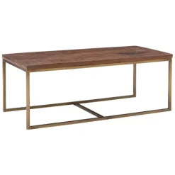 Coffee Tables-Kirkland's Home Golden Nesting 3-Pc. Coffee And Accent Table Set Brown