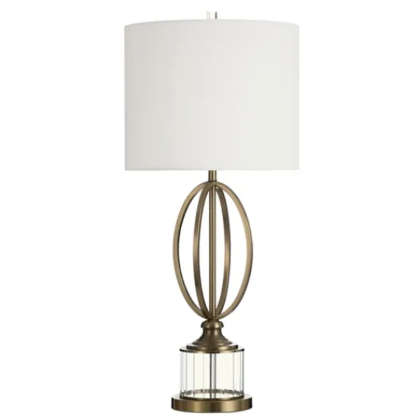 Table Lamps-Kirkland's Home Golden Open Egg Base Table Lamp White