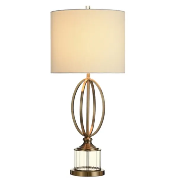 Table Lamps-Kirkland's Home Golden Open Egg Base Table Lamp White