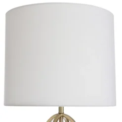 Table Lamps-Kirkland's Home Golden Open Egg Base Table Lamp White