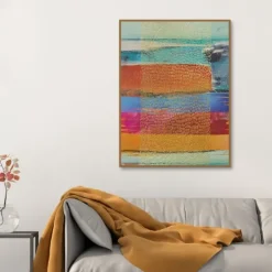 Canvas Art-Kirkland's Home Golden Rain Framed Canvas Art Print Multi