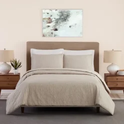 Duvets-Kirkland's Home Golden Shore Textured 3-Pc. King Duvet Set Tan