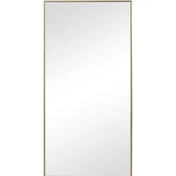 Framed Mirrors-Kirkland's Home Golden Simple Rectangular Frame Wall Mirror