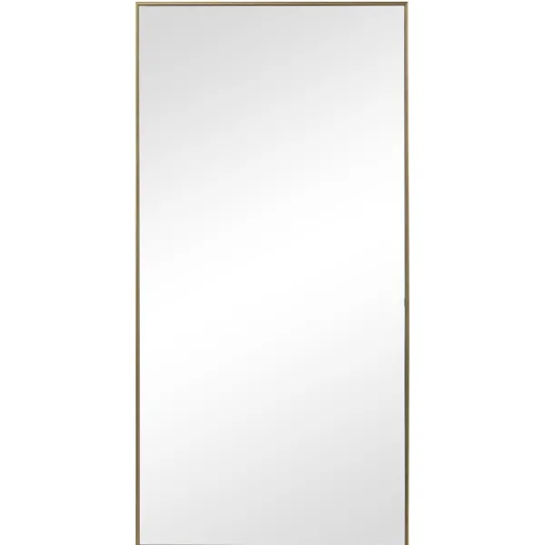 Framed Mirrors-Kirkland's Home Golden Simple Rectangular Frame Wall Mirror