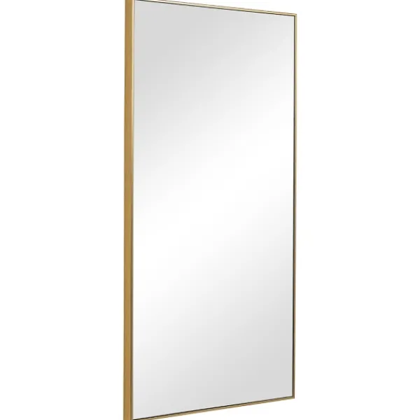 Framed Mirrors-Kirkland's Home Golden Simple Rectangular Frame Wall Mirror