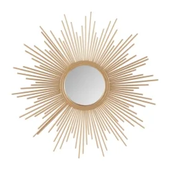 Decorative Mirrors-Kirkland's Home Golden Sunburst Small Decorative Wall Mirror