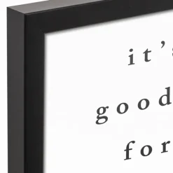 Wall Quotes & Signs-Kirkland's Home Good Day For A Good Day Framed Canvas Wall Plaque White/Black