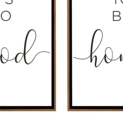 Wall Quotes & Signs-Kirkland's Home Good To Be Home Brown Framed Art Prints, Set Of 2 Brown/Black/White