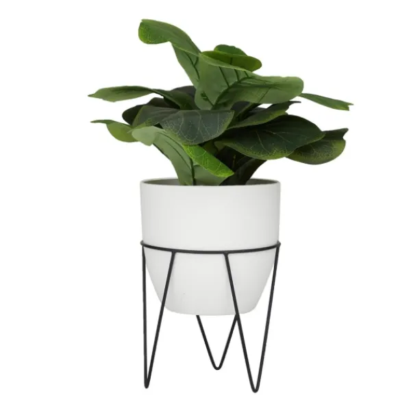 Trees & Topiaries-Kirkland's Home Gourd Plant In Hairpin Leg Planter