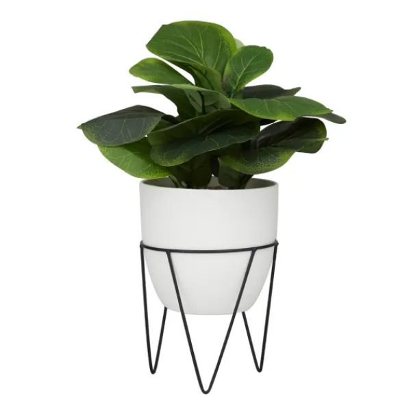Trees & Topiaries-Kirkland's Home Gourd Plant In Hairpin Leg Planter