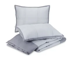 Quilts-Kirkland's Home Graham Full/Queen 3-Pc. Quilt Set Gray