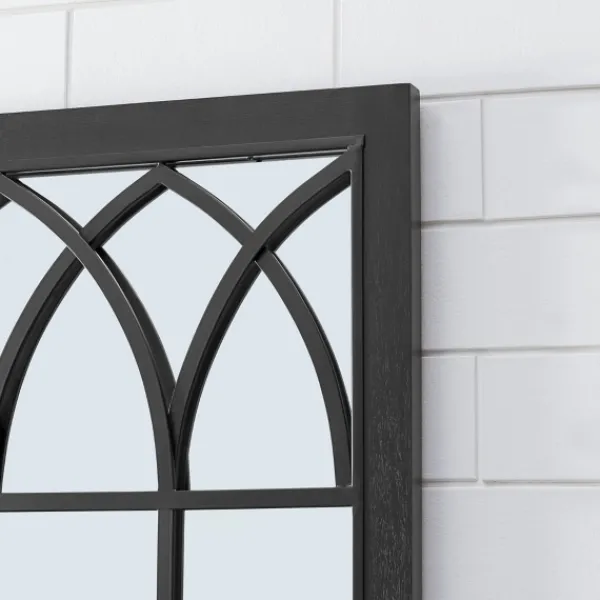 Decorative Mirrors-Kirkland's Home Grandview Arched Frame Mirror Black