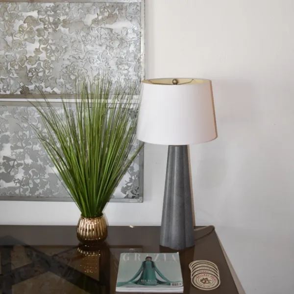 Arrangements & Greenery-Kirkland's Home Grass Arrangement In Gold Ribbed Pot Green/Gold