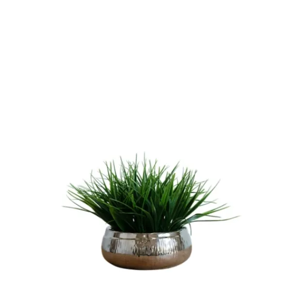 Arrangements & Greenery-Kirkland's Home Grass Arrangement In Silver Ceramic Bowl Green/Silver