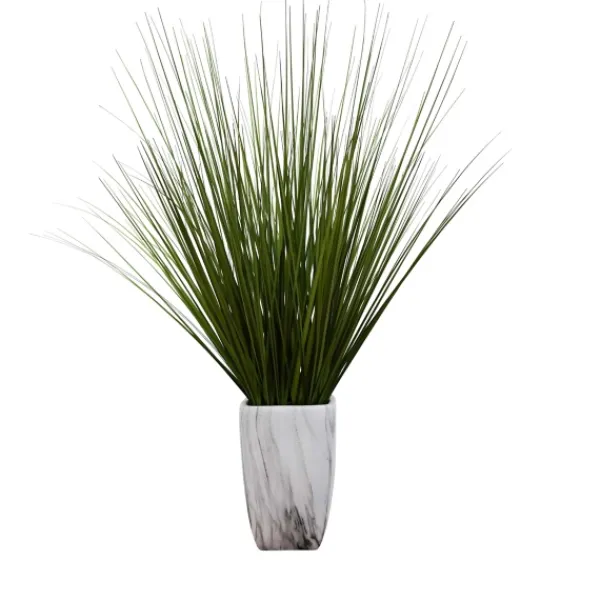 Arrangements & Greenery-Kirkland's Home Grass Arrangement In White Marble Pot Green