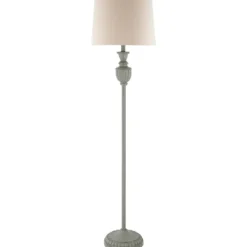 Floor Lamps-Kirkland's Home Gray Algood Metal Floor Lamp Ivory