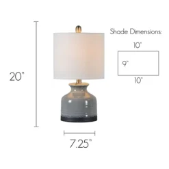 Table Lamps-Kirkland's Home Gray And Black Ceramic Table Lamp, Set Of 2 White