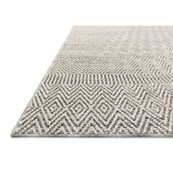 Outdoor Rugs-Kirkland's Home Gray And Bone Zig Zag Outdoor Area Rug, 5X7 Gray/Ivory