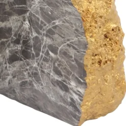 Decorative Accents-Kirkland's Home Gray And Gold Marble Geode Bookends, Set Of 2