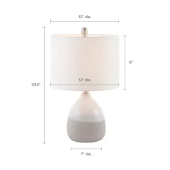 Table Lamps-Kirkland's Home Gray And Gradient Ceramic Table Lamp White