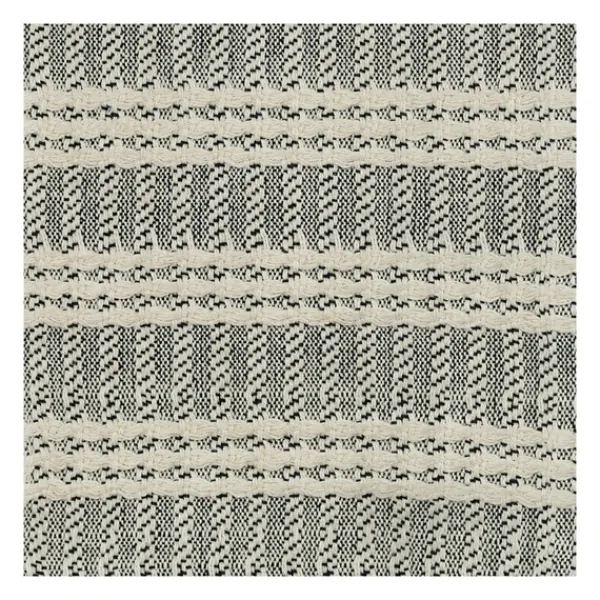Blankets & Throws-Kirkland's Home Gray And Ivory Striped Cotton Throw Gray/Ivory