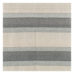 Blankets & Throws-Kirkland's Home Gray And Natural Colorblock Chevron Throw Gray/Tan