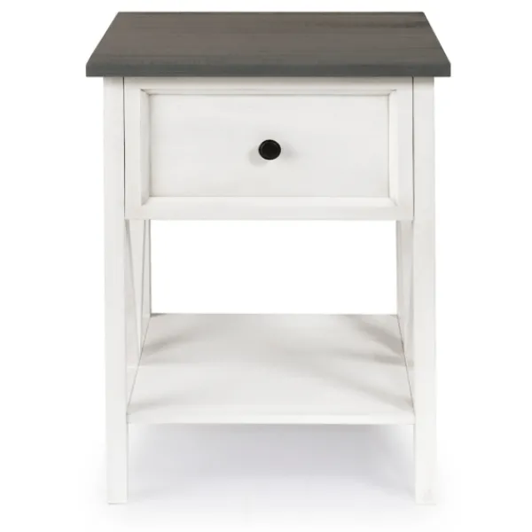 Accent & End Tables-Kirkland's Home Gray And Wash Reclaimed Wood Accent Table White