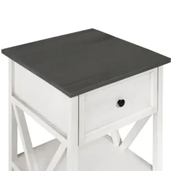 Accent & End Tables-Kirkland's Home Gray And Wash Reclaimed Wood Accent Table White