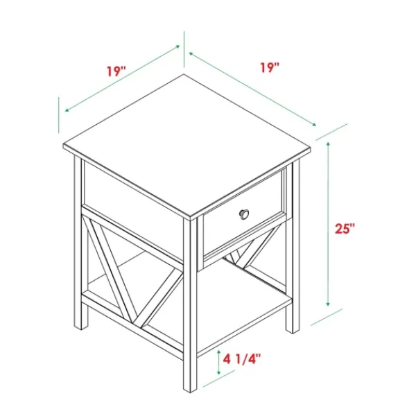 Accent & End Tables-Kirkland's Home Gray And Wash Reclaimed Wood Accent Table White