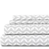 Bed Sheets-Kirkland's Home Gray And White Chevron 3-Pc. Twin Sheet Set Gray/White