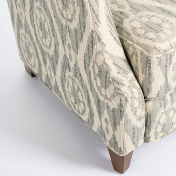 Accent Chairs-Kirkland's Home Gray And White Damask Upholstered Recliner Gray/White