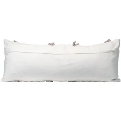 Pillows-Kirkland's Home Gray And White Striped Fringe Lumbar Pillow Gray/White