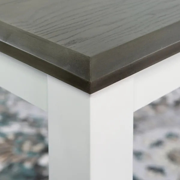 Dining Tables-Kirkland's Home Gray And White Two-Toned Wood Dining Table Gray/White