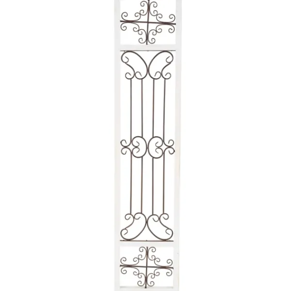 Wall Plaques-Kirkland's Home Gray Angelic Scrollwork Panel Wall Plaque Gray/Tan