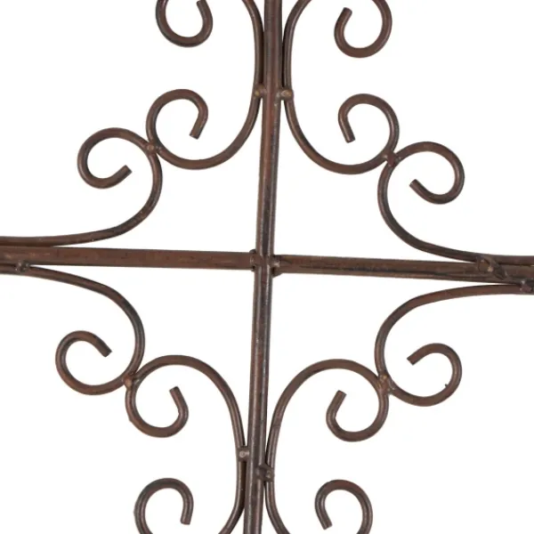 Wall Plaques-Kirkland's Home Gray Angelic Scrollwork Panel Wall Plaque Gray/Tan
