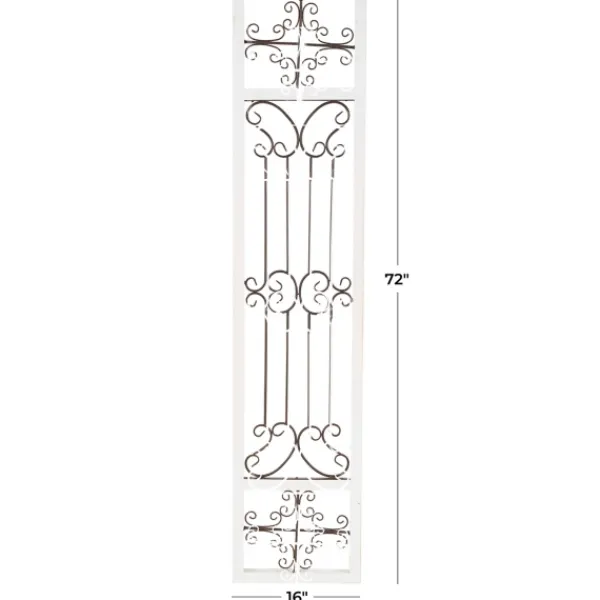 Wall Plaques-Kirkland's Home Gray Angelic Scrollwork Panel Wall Plaque Gray/Tan