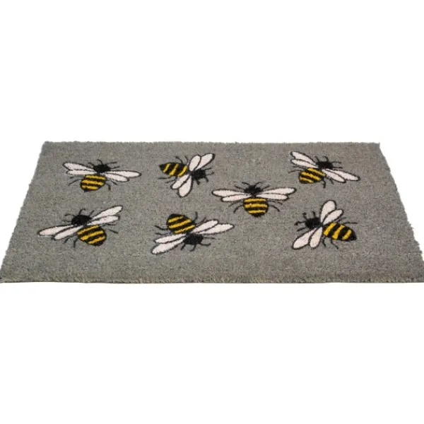 Doormats-Kirkland's Home Gray Bumblebee Doormat Gray/Yellow
