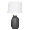Table Lamps-Kirkland's Home Gray Ceramic Base Gold Accent Table Lamp White