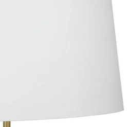Table Lamps-Kirkland's Home Gray Ceramic Base Gold Accent Table Lamp White