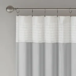 Curtains & Drapes-Kirkland's Home Gray Color Block Striped Curtain Panel, 84 In. Gray/White