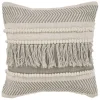 Pillows-Kirkland's Home Gray Comfort Fringe Pillow Gray/Ivory