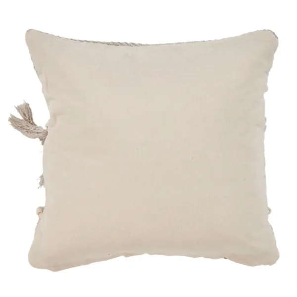 Pillows-Kirkland's Home Gray Comfort Fringe Pillow Gray/Ivory
