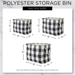 Baskets & Boxes-Kirkland's Home Gray Dog Show Rectangular Storage Bin, 16 In. Gray/White