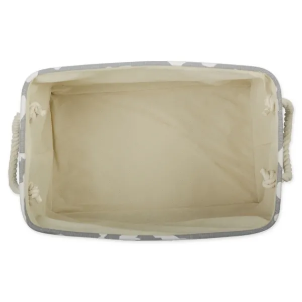 Baskets & Boxes-Kirkland's Home Gray Dog Show Rectangular Storage Bin, 18 In. Gray/White