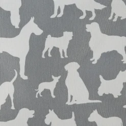 Baskets & Boxes-Kirkland's Home Gray Dog Show Rectangular Storage Bin, 18 In. Gray/White