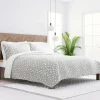 Quilts-Kirkland's Home Gray Dotted Reversible 2-Pc. Twin Quilt Set Gray/White